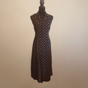 Vintage - Studio 1 Petit Brown Polka Dot Dress EUC